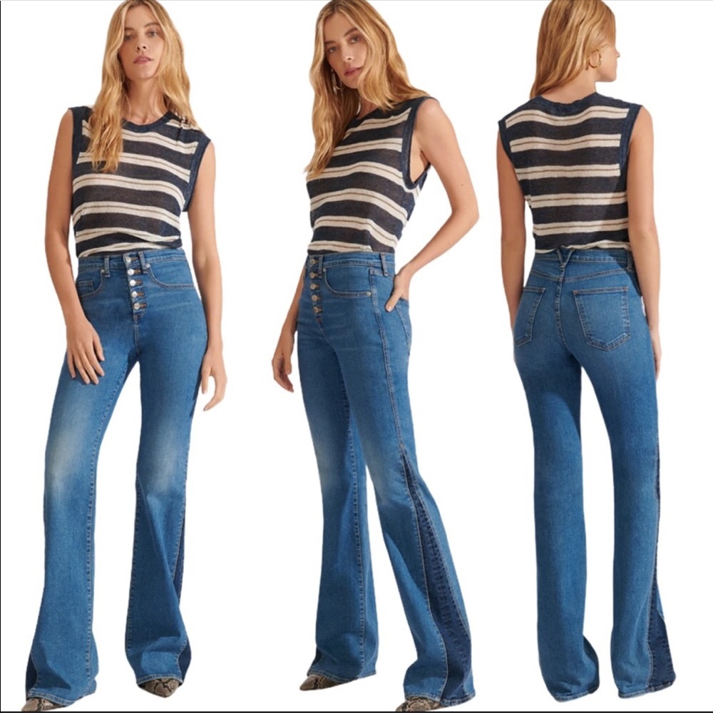Veronica Beard Kiley High-Rise Wide-Leg Jean 28